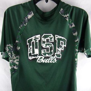 USF Bulls NCAA Men's Small Green Camo T-Shirt